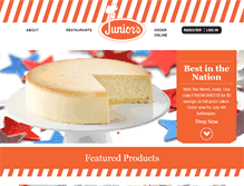 Tablet Screenshot of juniorscheesecake.com